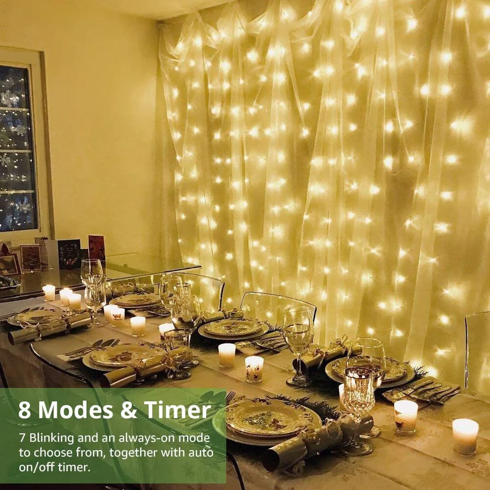 Lepro Fairy Curtain Lights (9.8 x 9.8 ft) - Image 4