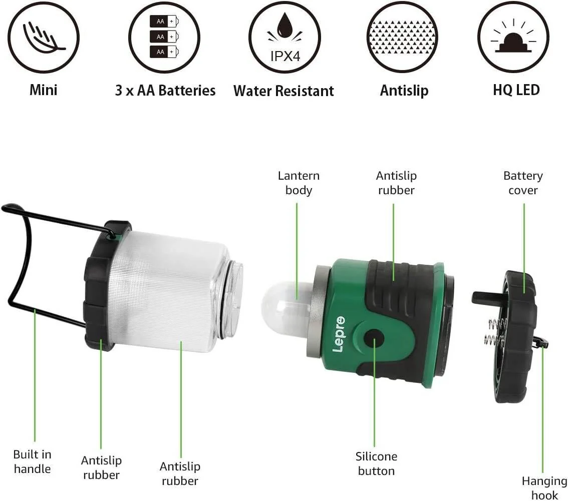 Lepro Portable LED Camping Lantern (350 lm, AA Battery Powered) - Image 5