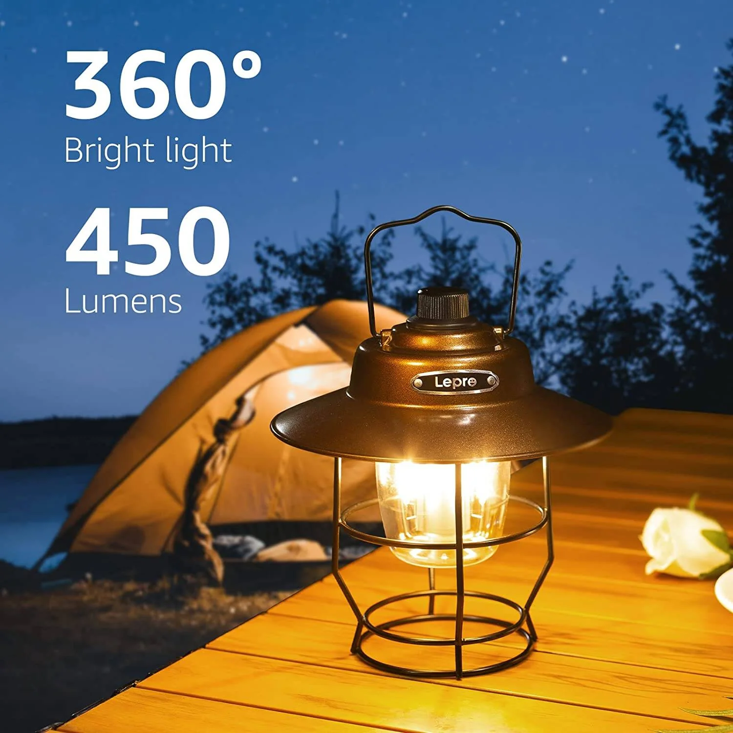 Lepro Vintage LED Camping Lantern - Image 2